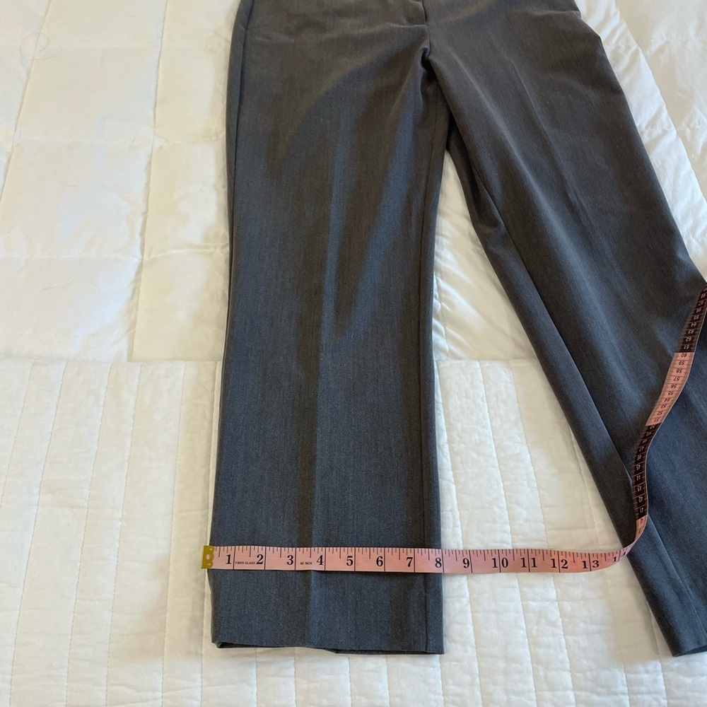 Anne Klein Size 12 Gray Trousers straight/Tapered Fit - Picture 7 of 9